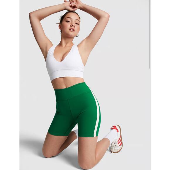 NWT Victoria’s Secret 6" SOFT ULTIMATE HIGH-WAIST BIKER SHORTS Stripe Athletic - Picture 5 of 5